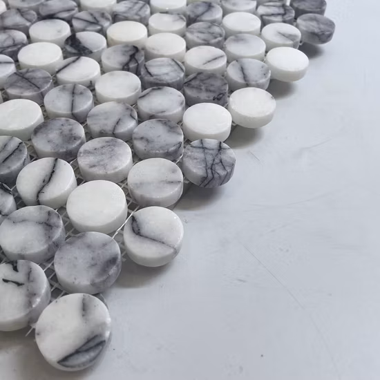 둥근 구슬 빈티지 청동 금속 효과가 있는 D19 모자이크