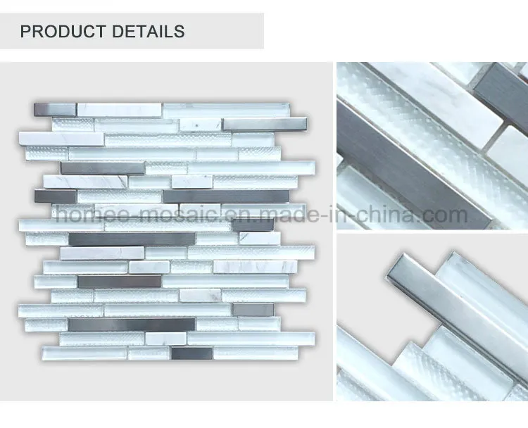 유리벽 타일 금속 유리 및 천연석 대리석 모자이크 타일 Homee